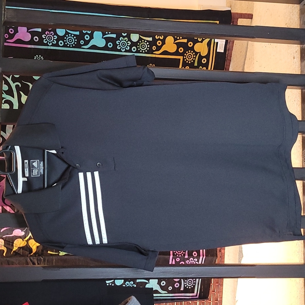 Mens size Small Adidas Clima Cool, Black Golf Polo